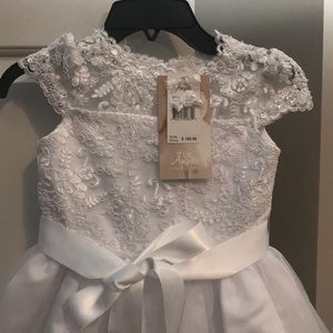 NWT US Angels Communion/Flowergirl dress-White